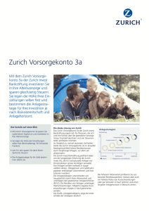 Factsheet Zurich Vorsorgekonto 3a