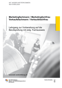 Marketingfachmann / Marketingfachfrau Verkaufsfachmann