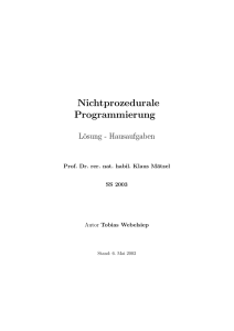 Nichtprozedurale Programmierung