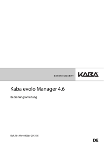 Kaba evolo Manager 4.6