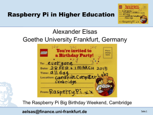 Alexander Elsas Goethe University Frankfurt, Germany