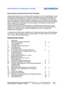 Beschreibung der Elektrisch/thermischen Prüfungen