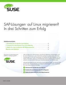 SAP-Lösungen® auf Linux migrieren? In drei Schritten zum