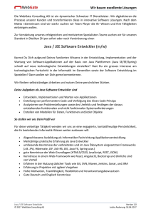 Java / JEE Software Entwickler (m/w)