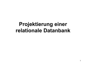 Projektierung einer relationale Datanbank