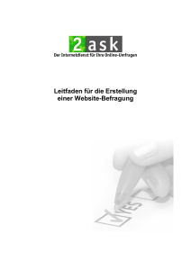 Leitfaden zur Webseitenbefragung