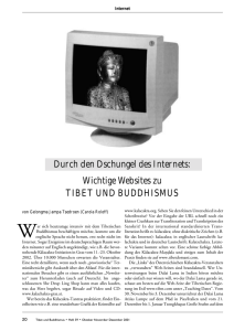 Wichtige Websites zu TIBET UND BUDDHISMUS Durch den