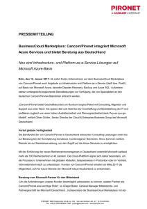Cancom/Pironet integriert Microsoft Azure Services und bietet
