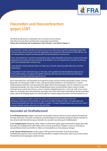 Hassreden und Hassverbrechen gegen LGBT