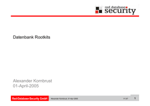 Datenbank Rootkits - Red-Database