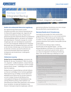 NetApp Syncsort Integrated Backup