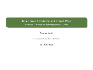 Java Thread Scheduling und Thread Pools