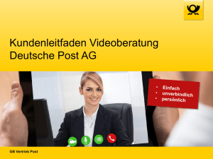 Kundenleitfaden Videoberatung Deutsche Post AG