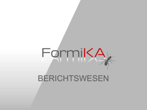 berichtswesen - FormiKA GmbH