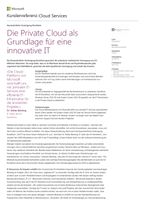 Die Private Cloud als Grundlage für eine innovative IT