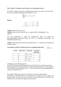 Das Töpler-Verfahren zum Ziehen von Quadratwurzeln - anklick-bar