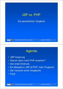 Vergleich PHP und JSP