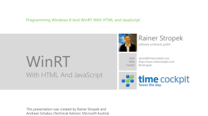 Rainer Stropek With HTML And JavaScript