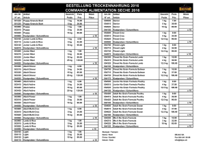 bestellung trockennahrung 2016 commande alimentation