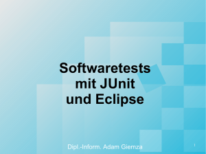 Softwaretests mit JUnit und Eclipse