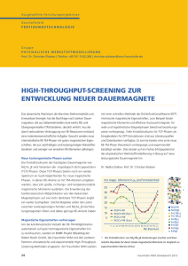 High-Throughput-Screening zur Entwicklung neuer Dauermagnete
