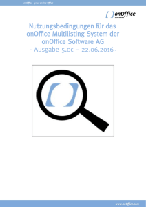 Nutzungsbedingungen für das onOffice Multilisting System der