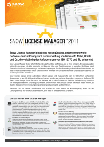 Snow License Manager bietet eine kostengünstige