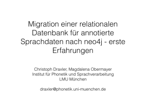Migration einer relationalen Datenbank für annotierte Sprachdaten