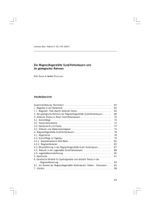 Die Magnesitlagerstätte Sunk/Hohentauern und ihr geologischer