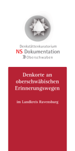 Denkorte an oberschwäbischen Erinnerungswegen im Landkreis