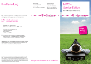 MICC – Service Edition. Ihre Bestellung.