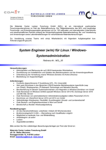 System Engineer (w/m)