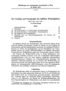 Zur Geologie und Petrographie des südlichen Wechselgebietes