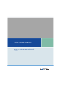 OpenCom 100 / Aastra 800 Glossar