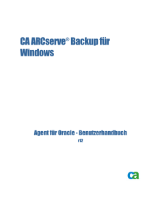 CA ARCserve Backup für Windows Agent für Oracle