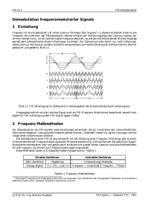 Demodulation frequenzmodulierter Signale 1 Einleitung 2 Frequenz