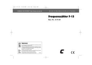 Frequenzzähler F-15 - www.produktinfo.conrad.com