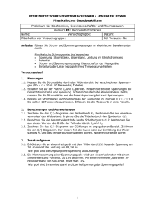 E01 Der Gleichstromkreis - Physik Uni Greifswald