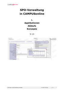 SPO-Verwaltung in CAMPUSonline
