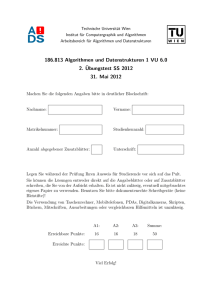 186.813 Algorithmen und Datenstrukturen 1 VU 6.0 2. ¨Ubungstest