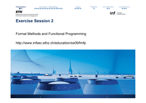 Exercise Session slides