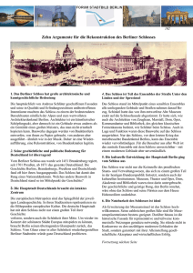 Zehn Argumente für die Rekonstruktion des Berliner Schlosses