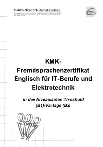 KMK- Fremdsprachenzertifikat Englisch für IT