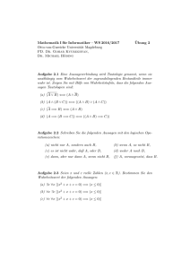 Mathematik I für Informatiker – WS 2016/2017 Otto-von