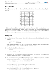 A5: Sudoku Aufgaben - (IGPM) | RWTH Aachen