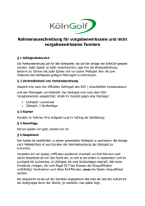 Rahmenausschreibung für vorgabenwirksame und nicht