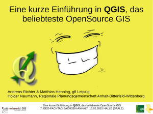 Eine kurze Einführung in QGIS, das beliebteste