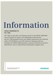 HiPath 3000 HG 1500 Datenblatt - VoIPCom Ihr Partner für Siemens