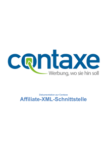 Dokumentation zur Contaxe Affiliate-XML