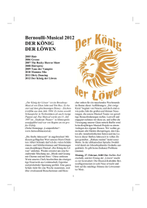 Jahresbericht 2012 - Bernoulli Musical "Der König